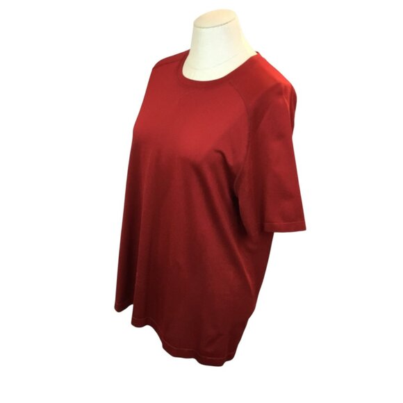 Lululemon Mens Large Red Crew Neck Short Sleeve Athletic T-Shirt Lightweight - Picture 6 of 10